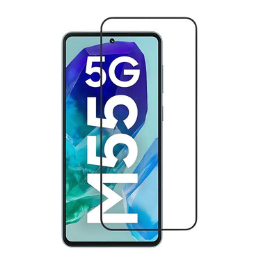 Tempered Glass Screen Protector for Samsung Galaxy M55 5G | Edge-to-Edge Full Coverage | HD Clear & Easy Installation